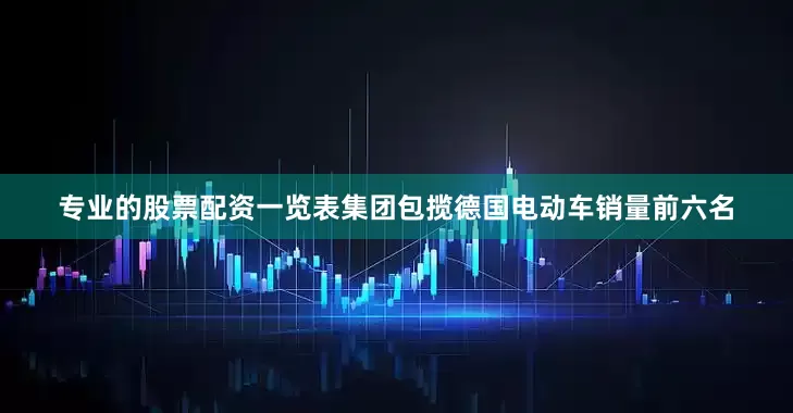 专业的股票配资一览表集团包揽德国电动车销量前六名